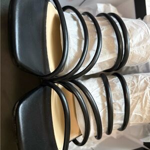 Nine West Black Strappy Heels